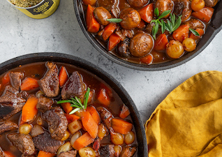 Rezept für schnelles Fleischragout mit Gemüse 