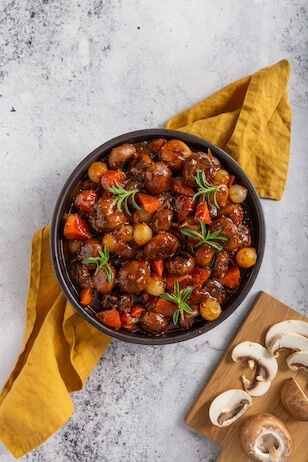 Veganes Pilzragout