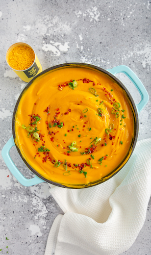 Karotten Ingwer Suppe mit dem Ingwer Shot Gewürz 