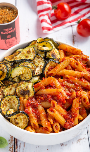 Penne Arrabiata mit Zucchini