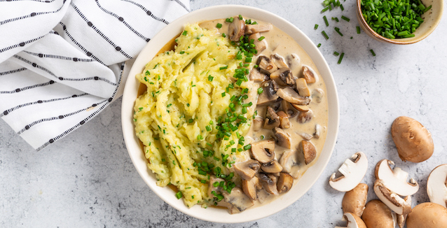 Kartoffel Stampf mit Champignons 
