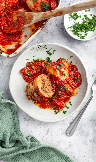 Kohlrouladen in Tomatensoße 