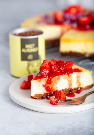 Rezepte für Cheesecake mit Erdbeersoße 