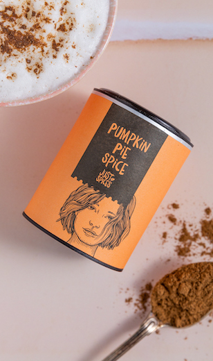 Dose mit einer Gewürzmischung für Pumpkin Pie Spice