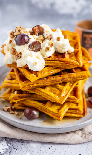 Süße Kürbis Waffeln 