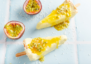 Maracuja Cheesecake am Stiel 