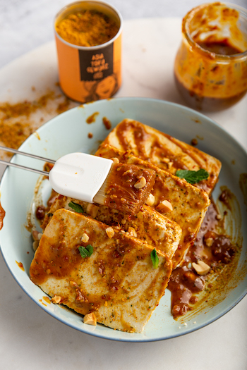 Asia Erdnuss Tofu Marinade 