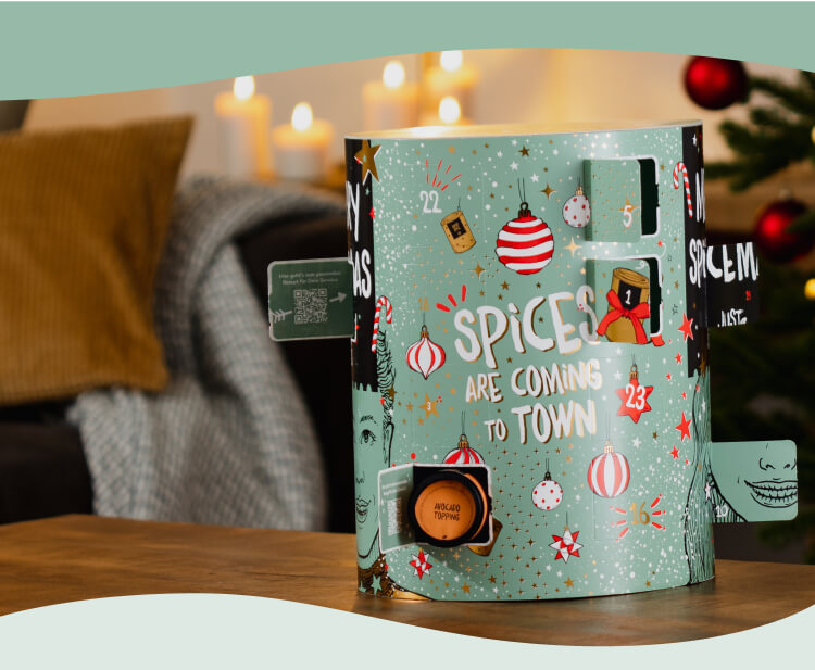 Großer Adventskalender mit einem extra Kochbuch