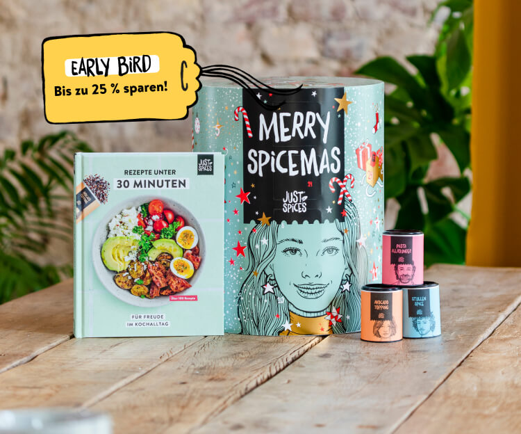Großer Adventskalender mit einem extra Kochbuch