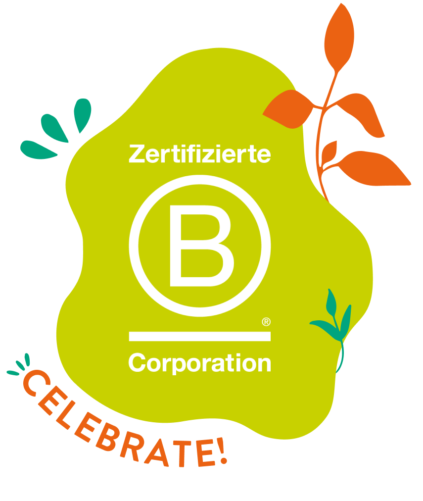 Celebration Illustration with B-Corp Logo