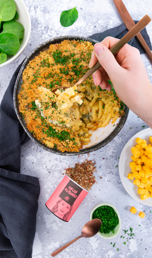 Crunchy Maccheroni Auflauf mit Auflauf Gewürz