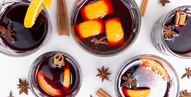 Roter Glühwein mit Orange & Zimt gewürzt mit dem Just Spices Glühwein Gewürz