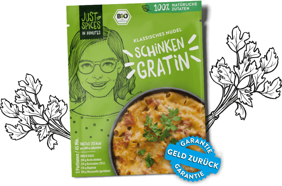 Klassisches Nudel Schinken Gratin