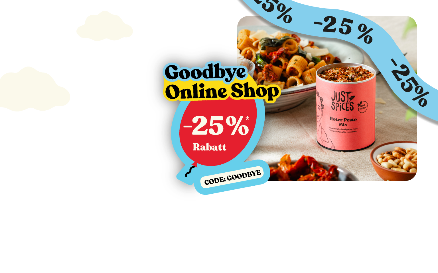 Sparen im Goodbye Online Shop Sale