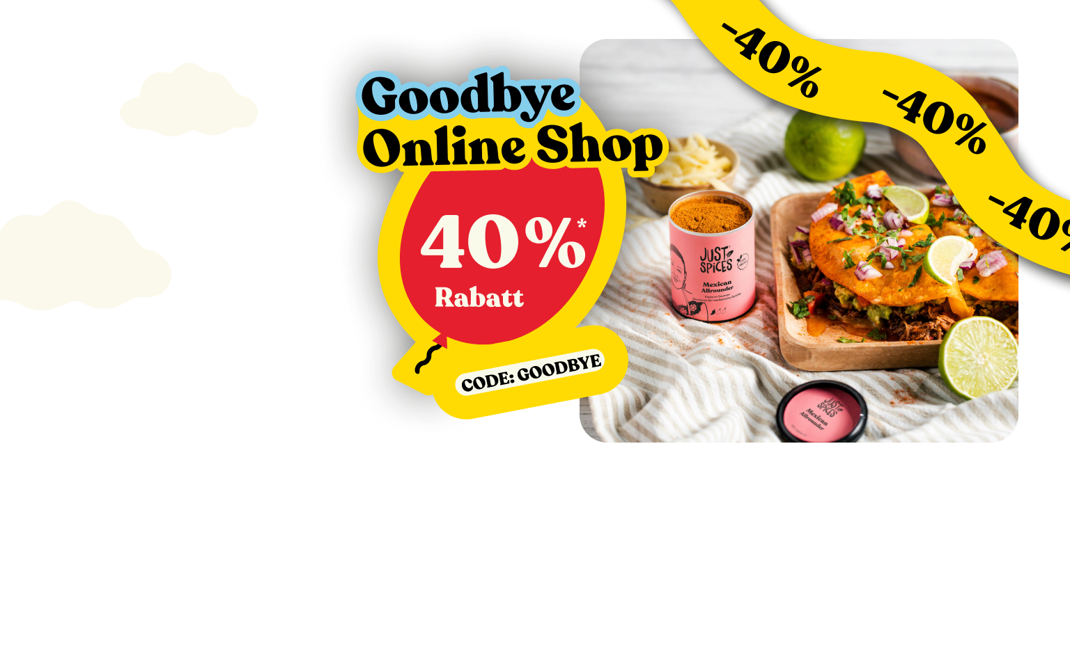 Sparen im Goodbye Online Shop Sale